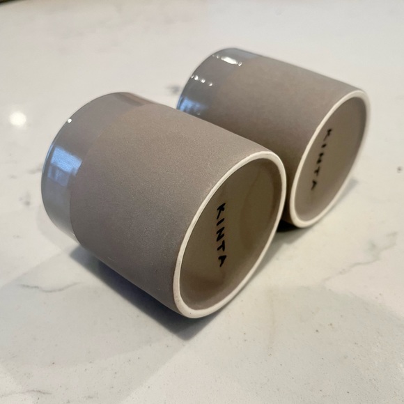 KINTA Set Glazed Ceramic Drinkware Sake Cups Grey - Picture 2 of 6